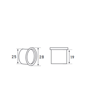 Round zamak finger pull for sliding door