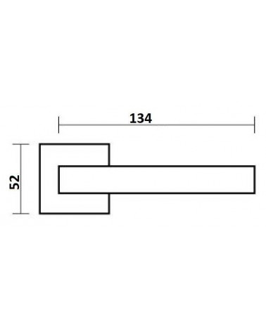 STINGER door handle with dimensions