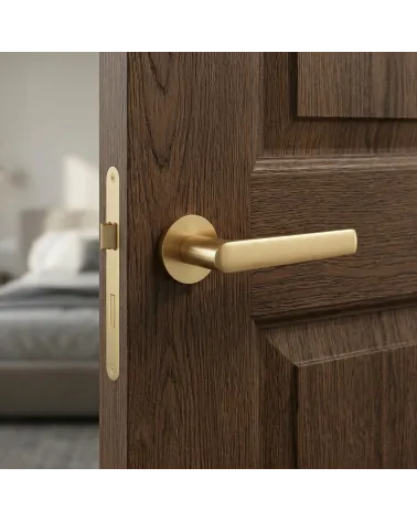 TOKYO door handle in matt gold finish
