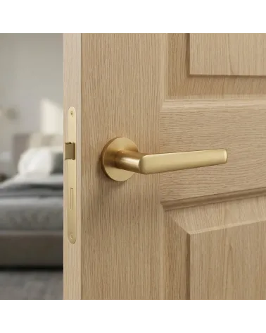 TOKYO door handle in matt gold finish