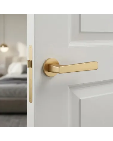 Matt gold round door handle PARMA