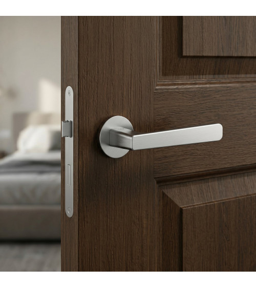 PARMA satin chrome door handle designer hardware