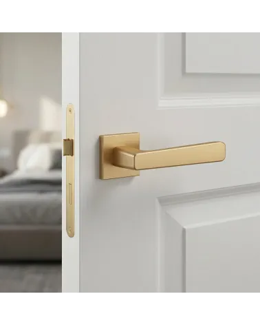 Matt gold finish square door handle PARMA
