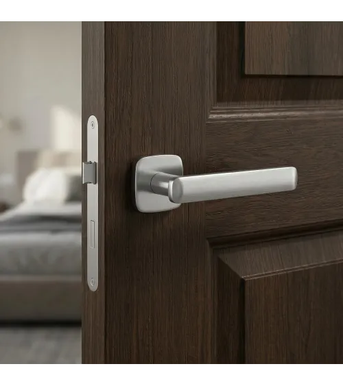 Satin chrome door handle FORMA design handle
