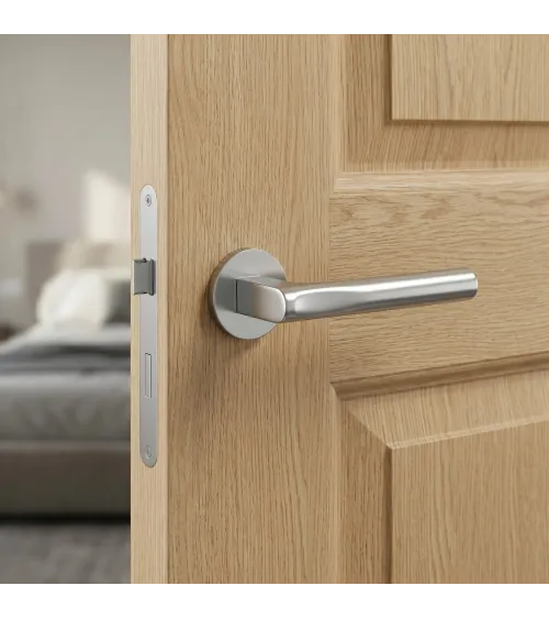 Modern design door handle in zamak TACTUS round design