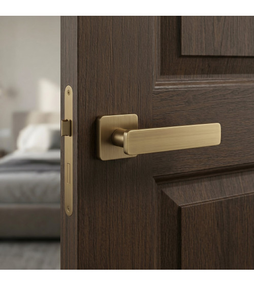 NOEMIA designer door handle in brass