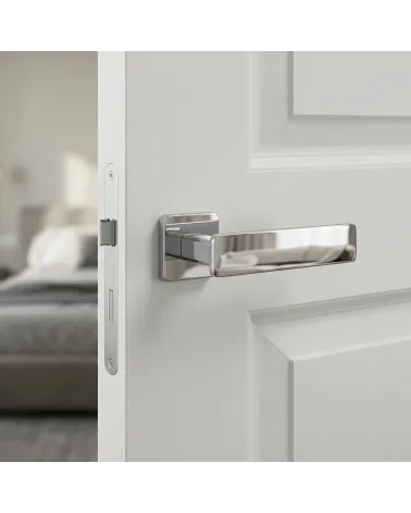 Polished chrome door handle NOEMIA