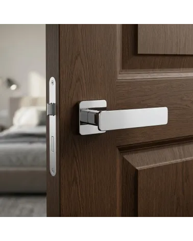 Polished chrome door handle NOEMIA