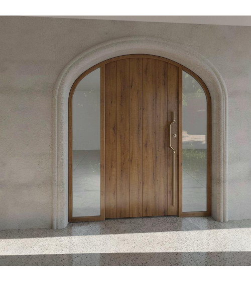 Brass door handle Mandelli CHICANE designer ironmongery