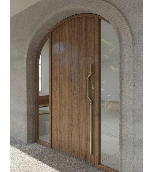 Brass door handle Mandelli CHICANE designer ironmongery