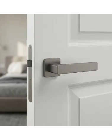 Anthracite door handle ERICA rounded square