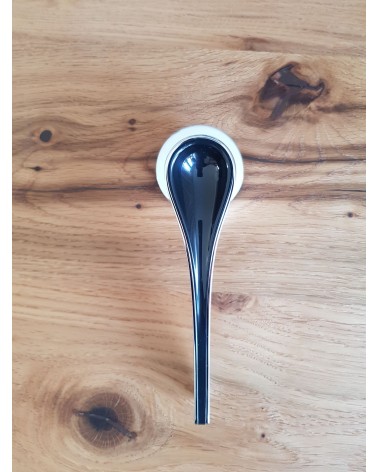 Black DOM Polaris Round WC Door Handle - designer handle
