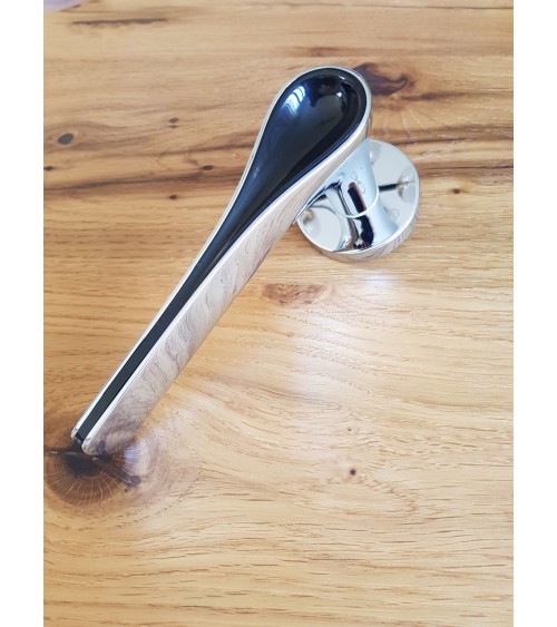 Black DOM Polaris Round WC Door Handle - designer handle