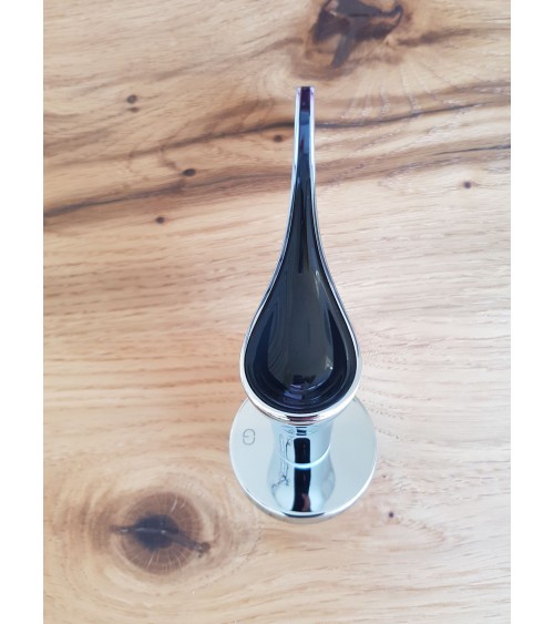 Black DOM Polaris Round WC Door Handle - designer handle