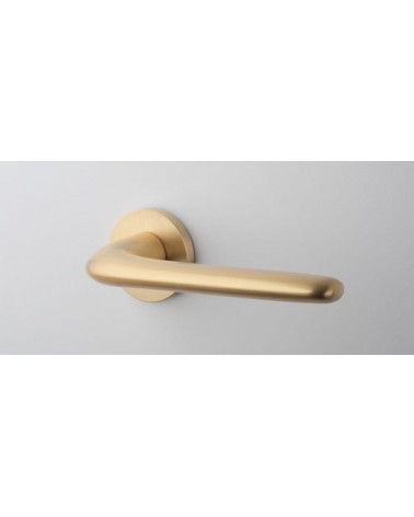 Matt Gold AZALIA door handle designer handle front view
