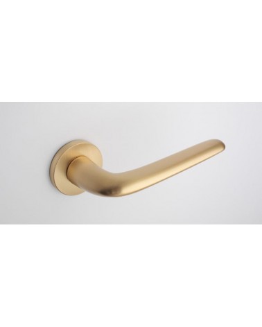 Matt Gold AZALIA door handle designer handle angled top view