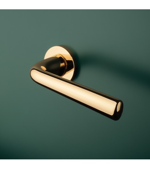Polished gold TULIPA door handle interior door design
