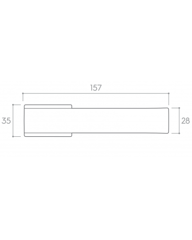 Arc door handle with dimensions