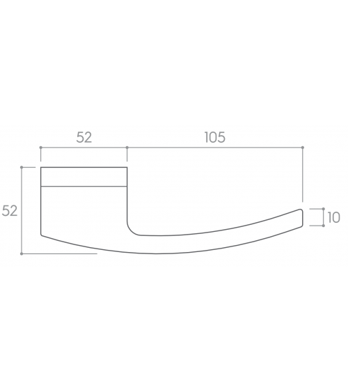 Polished chrome Arc design door handle