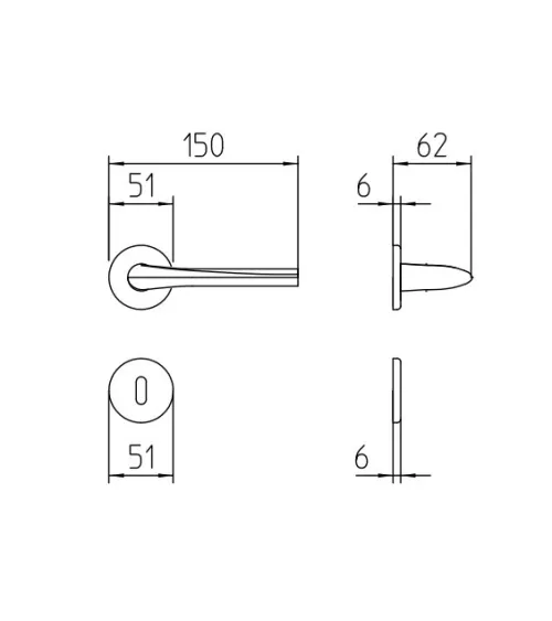 Mandelli Filo door handle design handle colour 2