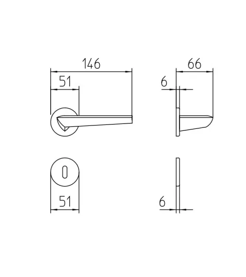 Mandelli Isi door handle design handle colour 3