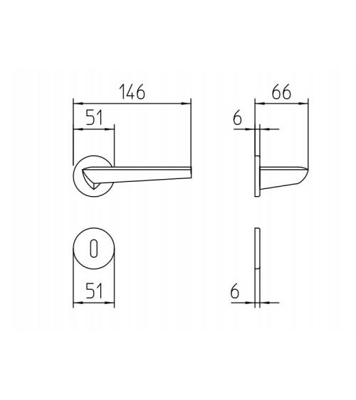 Mandelli Isi door handle design handle colour 3