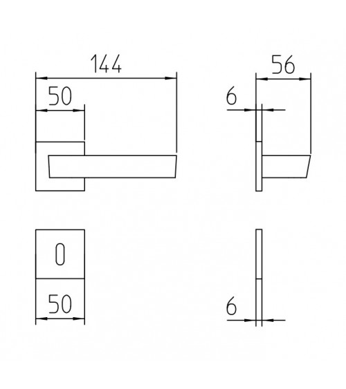Mandelli Nuria modern door handle design handle