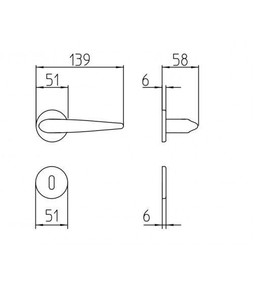 Mandelli Zoe door handle designer handle colour 4
