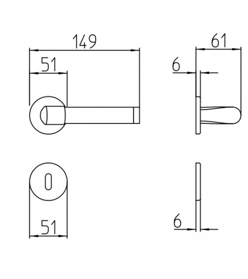 Mandelli Tuc door handle design handle colour 1