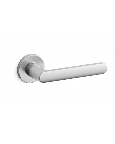 Satin chrome door handle Mandelli Zante designer handle