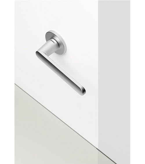 Satin chrome door handle Mandelli Zante designer handle