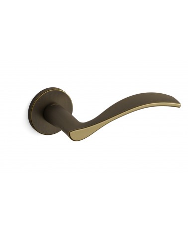 Matt bronze door handle Mandelli Zen design handle