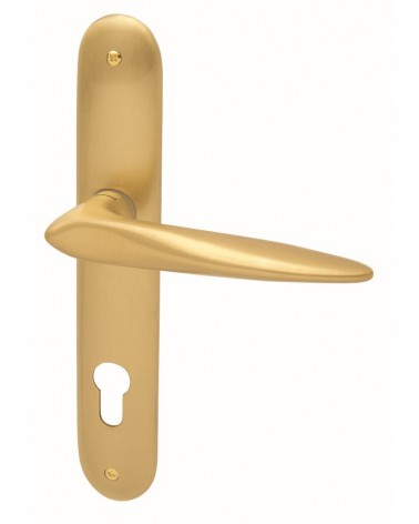 Mandelli Zoe door handle on long plate designer handle