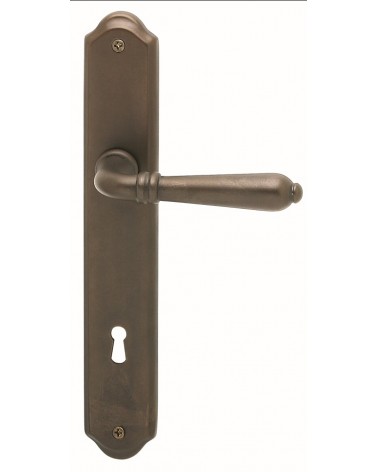 Mandelli Sevilla door handle on long plate designer handle