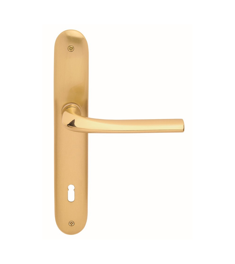 Mandelli Filo door handle on long plate designer handle