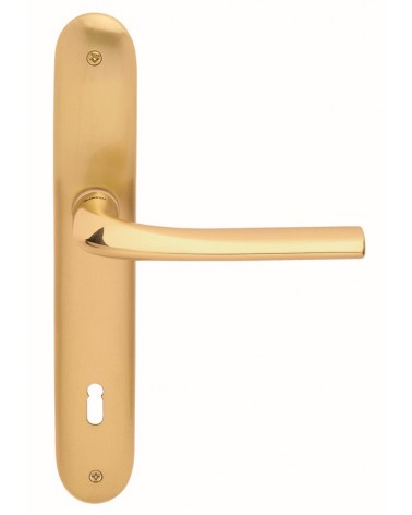Mandelli Filo door handle on long plate designer handle