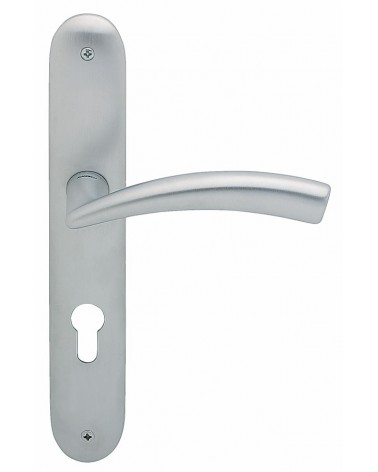 Mandelli Nadir door handle on long plate designer handle