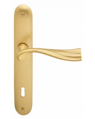 Door handle on backplate Mandelli River design handle