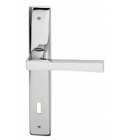 Door handle on backplate Mandelli Telis design handle