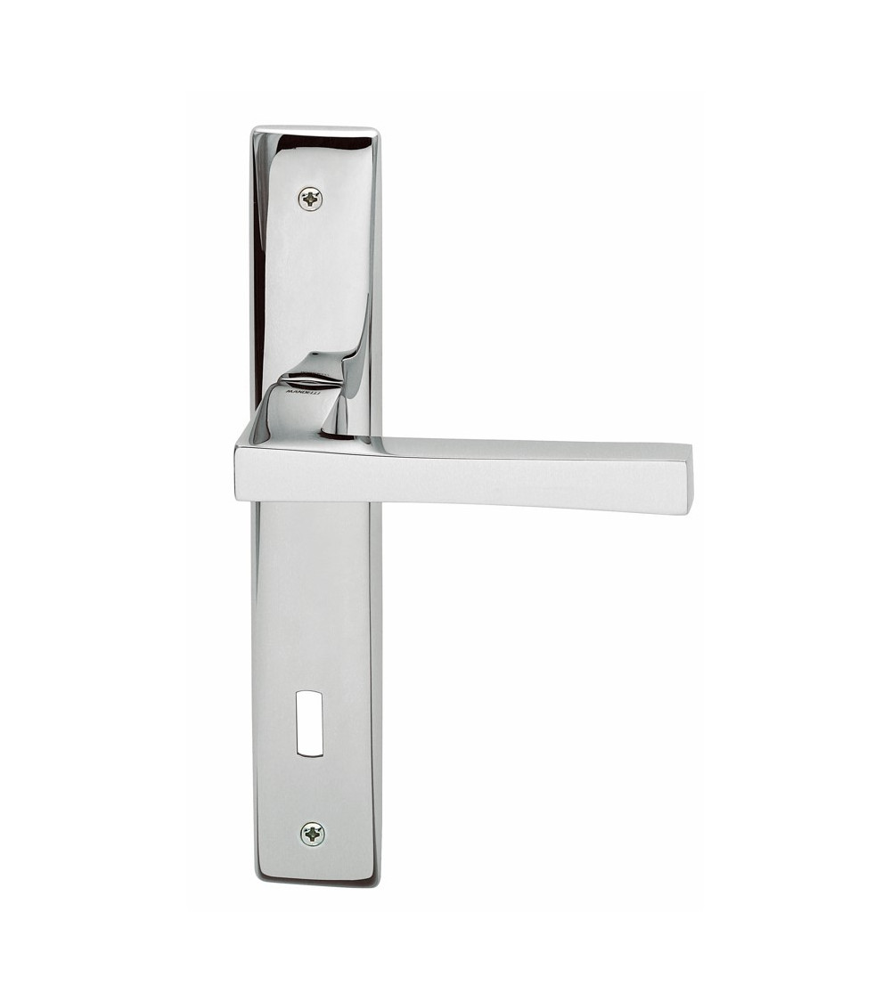Door handle on backplate Mandelli Telis design handle