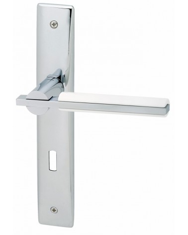 Door handle on backplate Mandelli Demì design handle