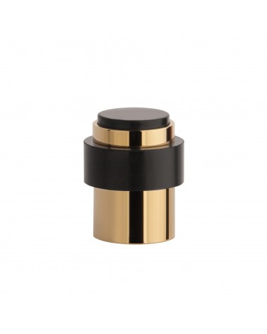 Polished brass door stop STOPPER, for floor and wall - design handle