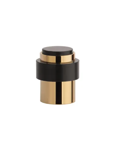 Polished brass door stop STOPPER, for floor and wall - design handle