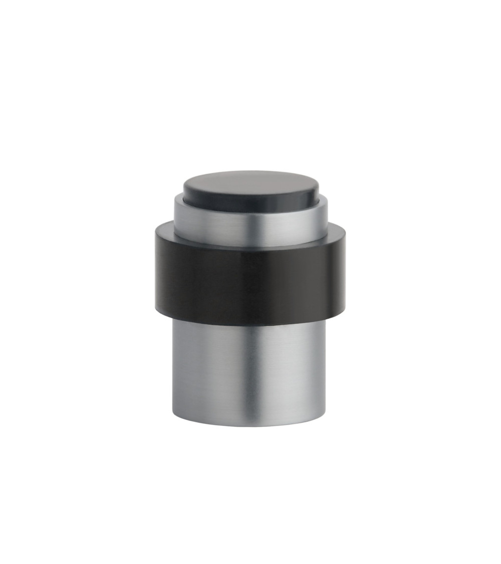 Satin chrome STOPPER door stop, for floor and wall - design handle