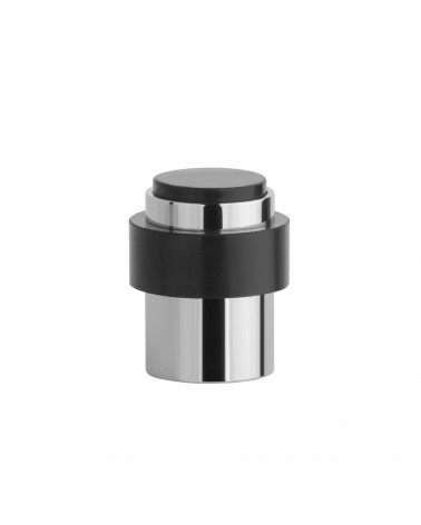 Polished chrome STOPPER door stop, for floor and wall - design handle