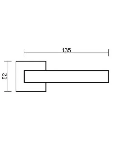 EVER door handle with dimensions