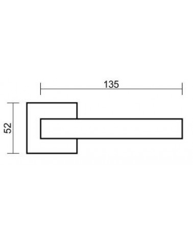 EVER door handle with dimensions