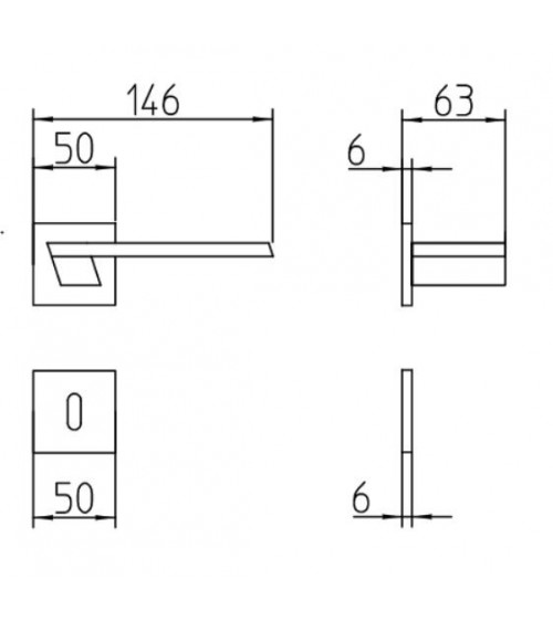 Matt gold Mandelli Jet door handle design handle