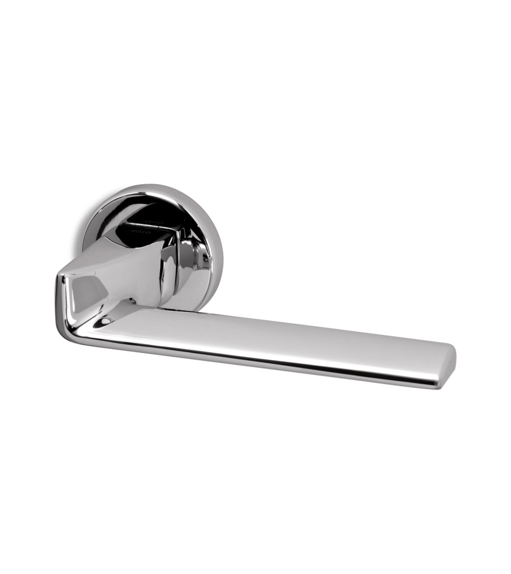 Polished chrome Ento Edge door handle designer handle