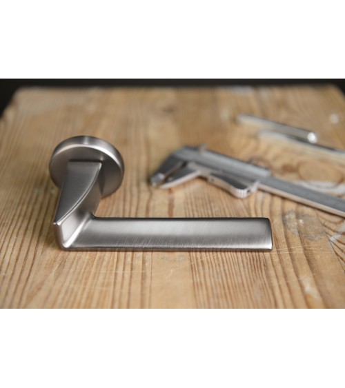 Polished chrome Ento Edge door handle designer handle